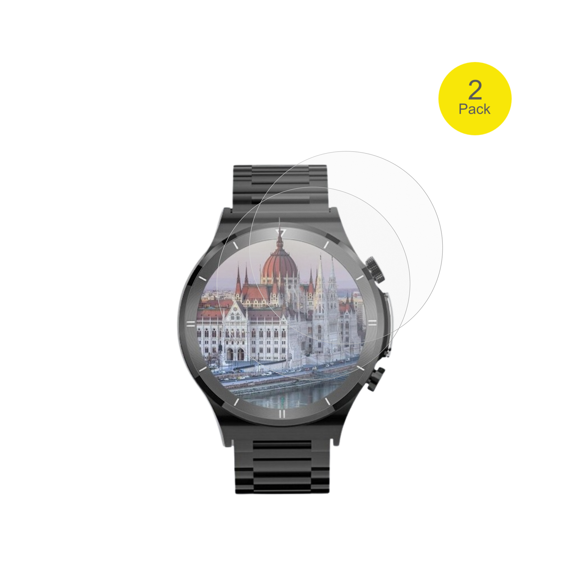 FanttikSmartwatch 1.39 Zoll mit aufgebrachter dipos Flex Schutzfolie, glasklare Darstellung ohne Einschränkungen