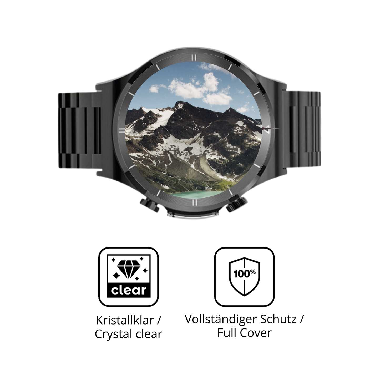 Dünne und klare Folie passend zugeschnitten für Fanttik Smartwatch 1.39 Zoll