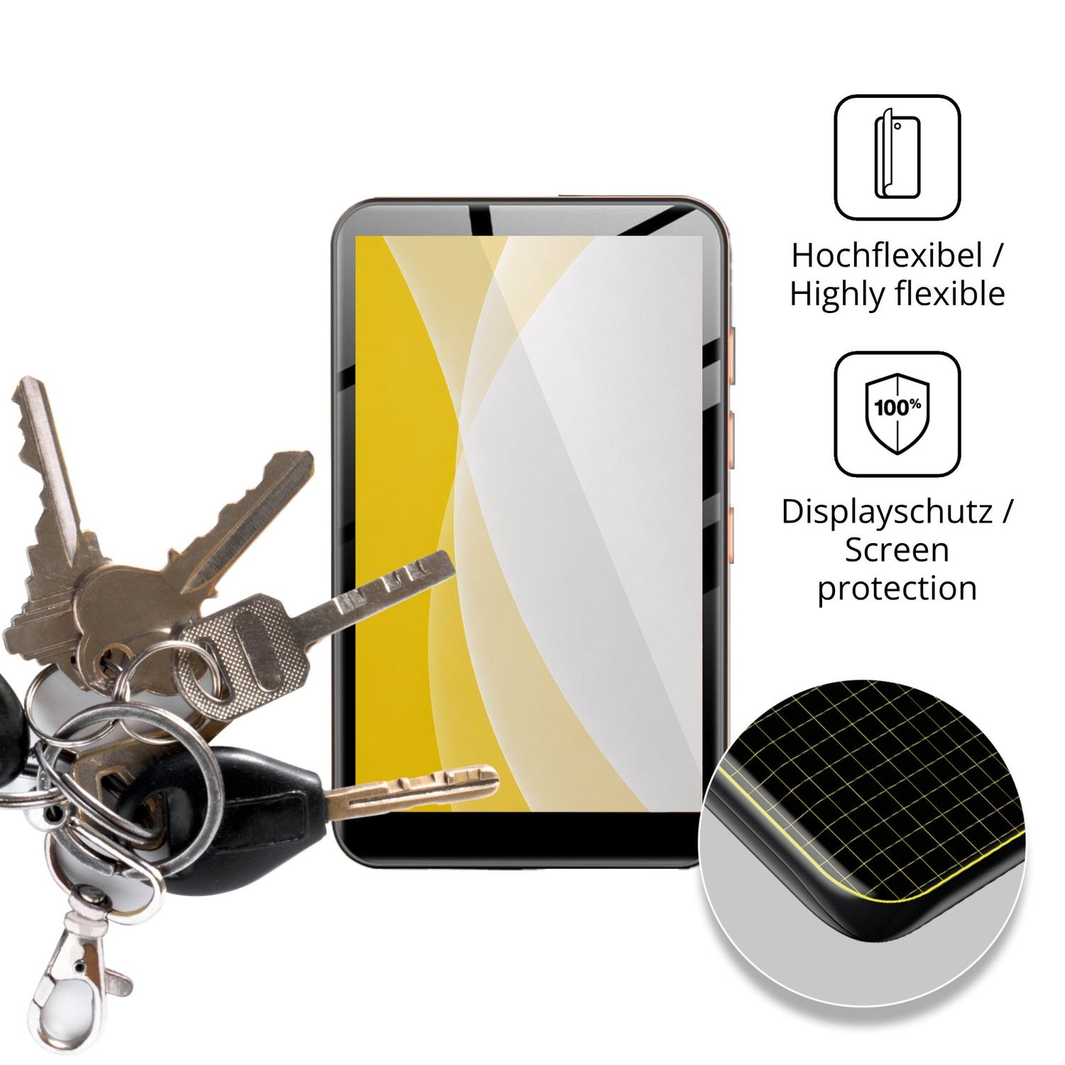 dipos Displayschutz für Fanvace K22, transparente Oberfläche, geringe Dicke und perfekte Passform