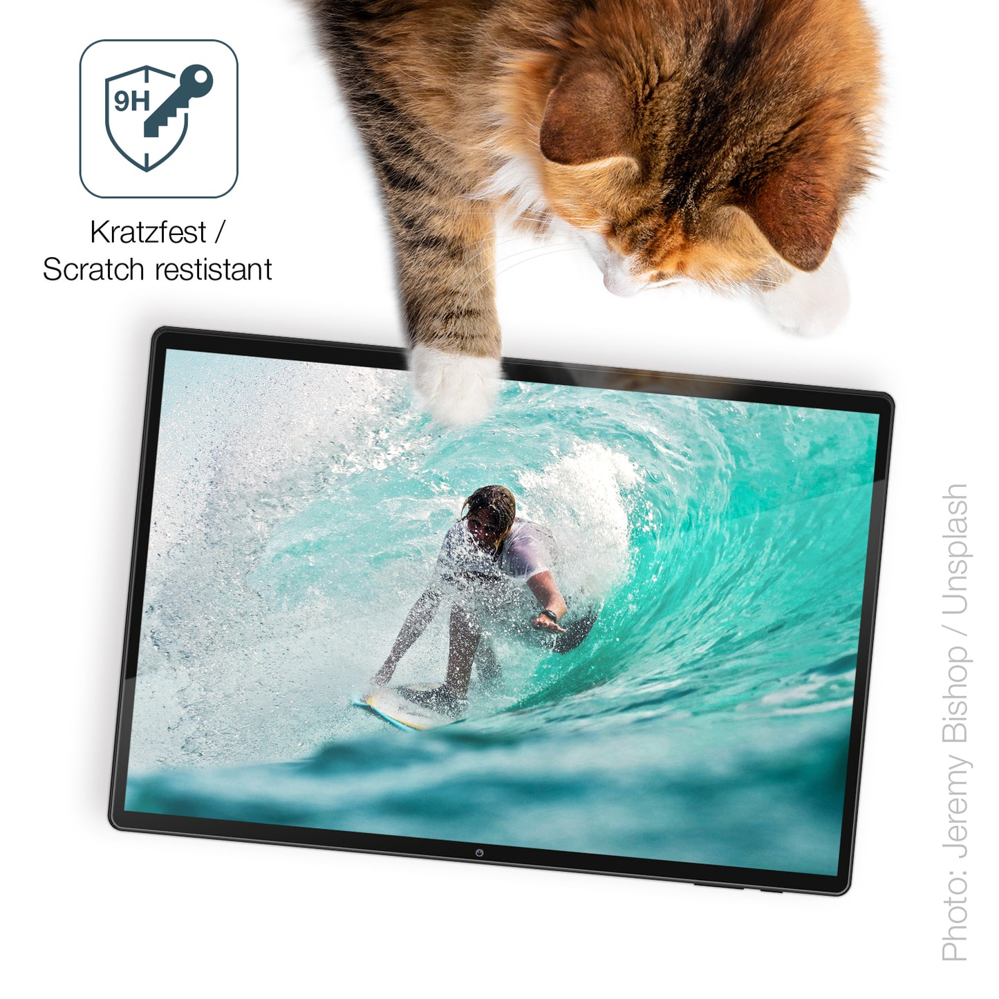 dipos Displayschutz für FASTWD T181-EEA 14 Zoll, transparente Oberfläche, perfekte Passform auch für die Rundungen