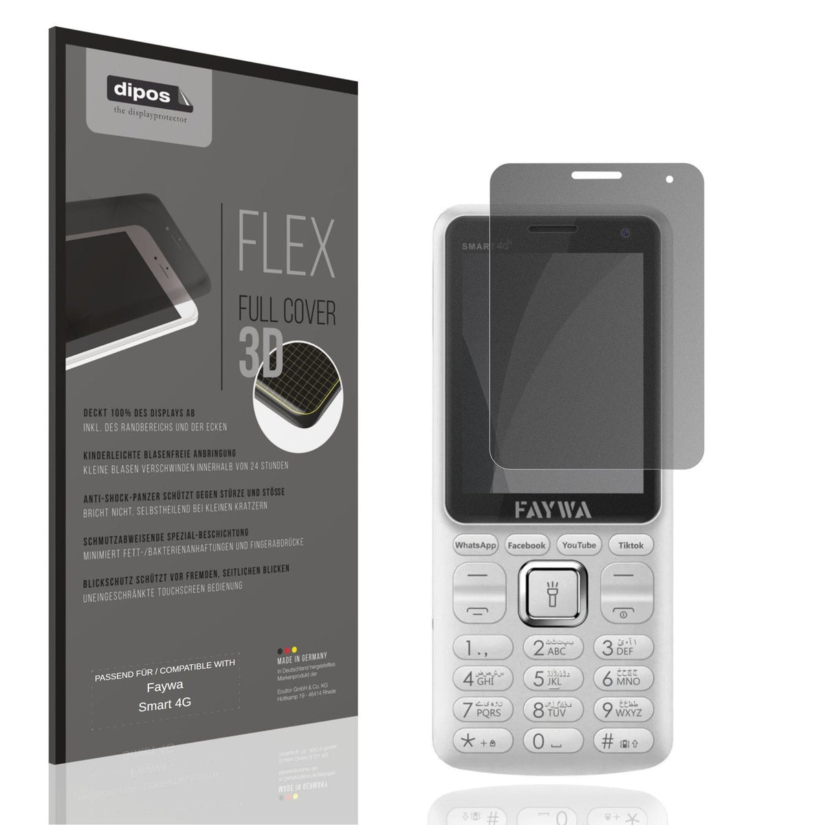 Full Cover Privacy Film for Faywa Smart 4G Screen Protector Anti-Shock