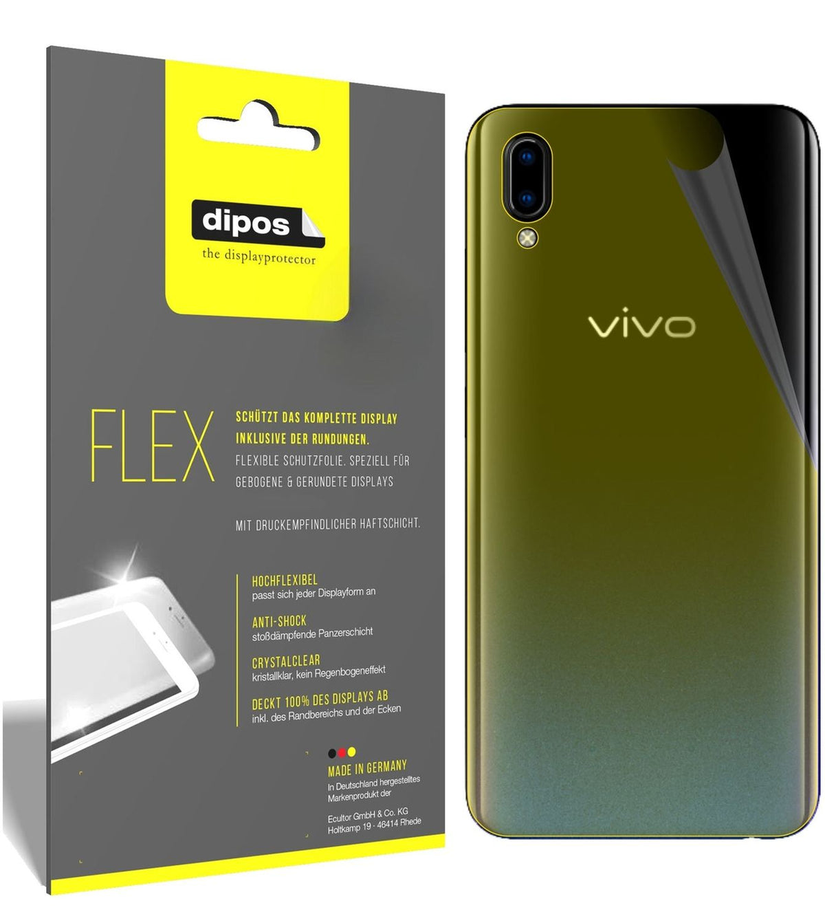 1x 3D Full Cover Screen Protector for Vivo Y93s Back