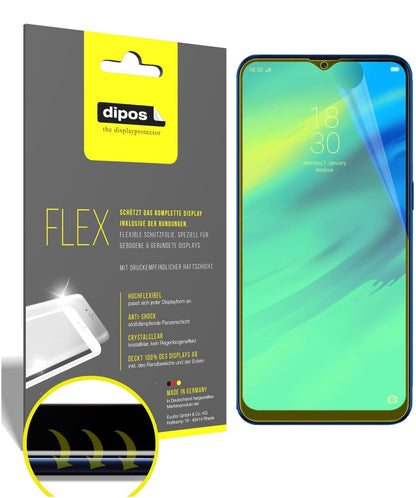 2x Full Cover Screen Protector for Oppo Realme C2 – Covers Curved Edges | dipos