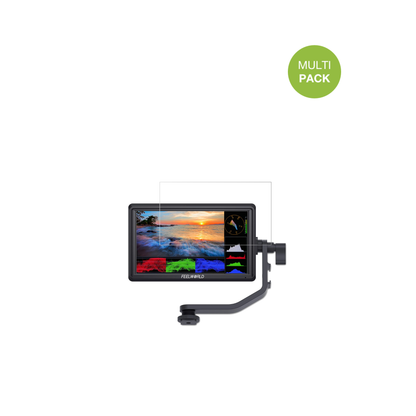 FeelworldFW568 V3 mit aufgebrachter dipos Displayschutzfolie, die lästige Fingerabdrücke minimiert