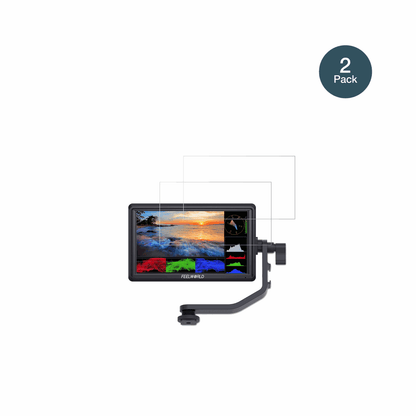 FeelworldFW568 V3 mit aufgebrachter dipos Flex Schutzfolie, glasklare Darstellung ohne Einschränkungen