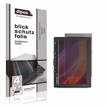 Blickschutzfolie von dipos passend für Feelworld FW759, präziser Zuschnitt und blasenfrei montiert
