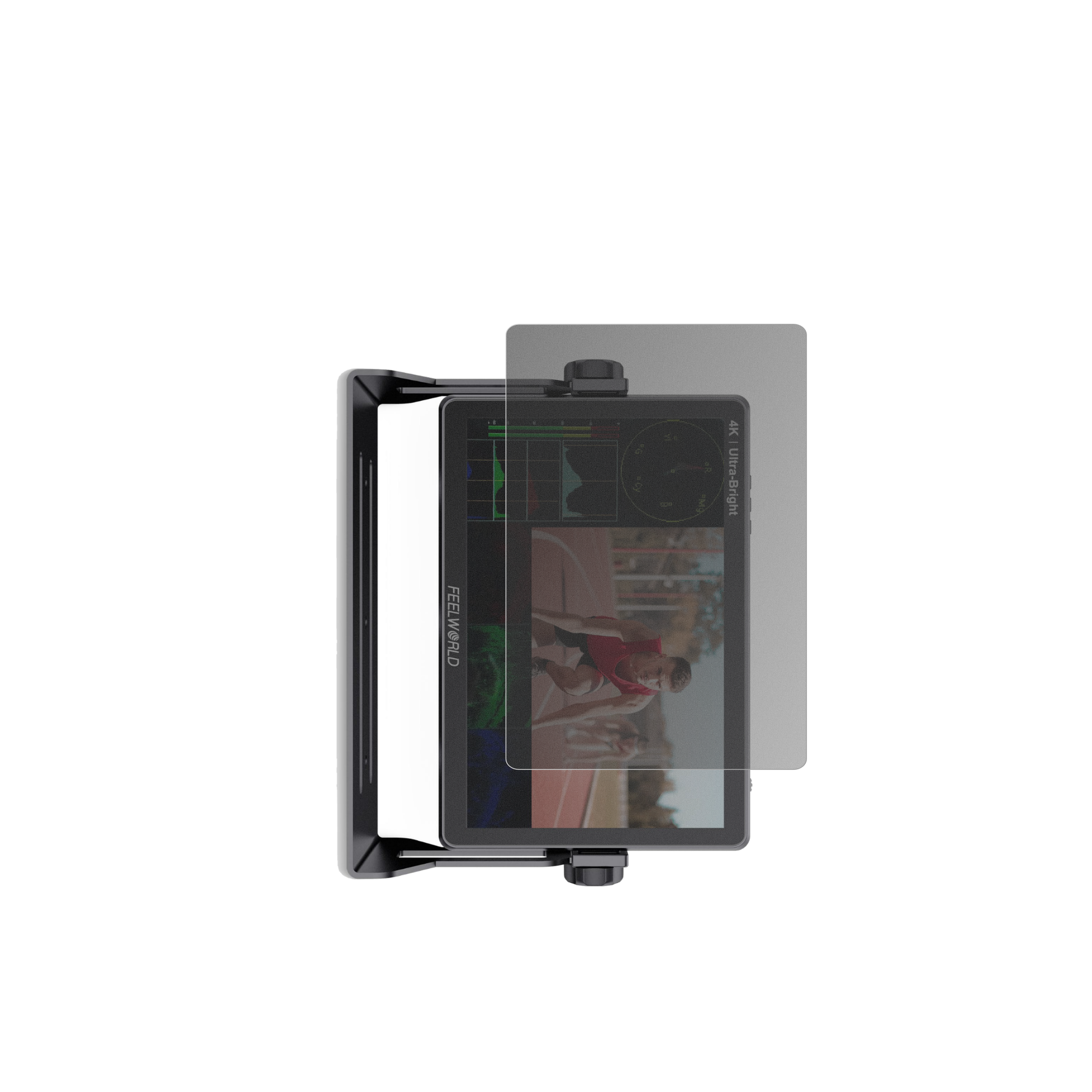 FeelworldLUT 11H 10.1 Zoll mit aufgebrachtem dipos Displayschutz, der seitliche Einblicke blockiert