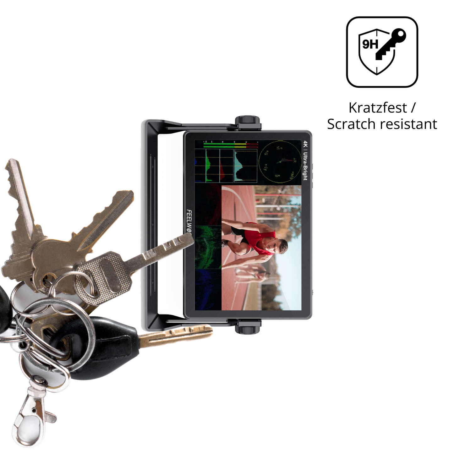 dipos Displayschutz für Feelworld LUT 11H 10.1 Zoll, transparente Oberfläche, perfekte Passform auch für die Rundungen