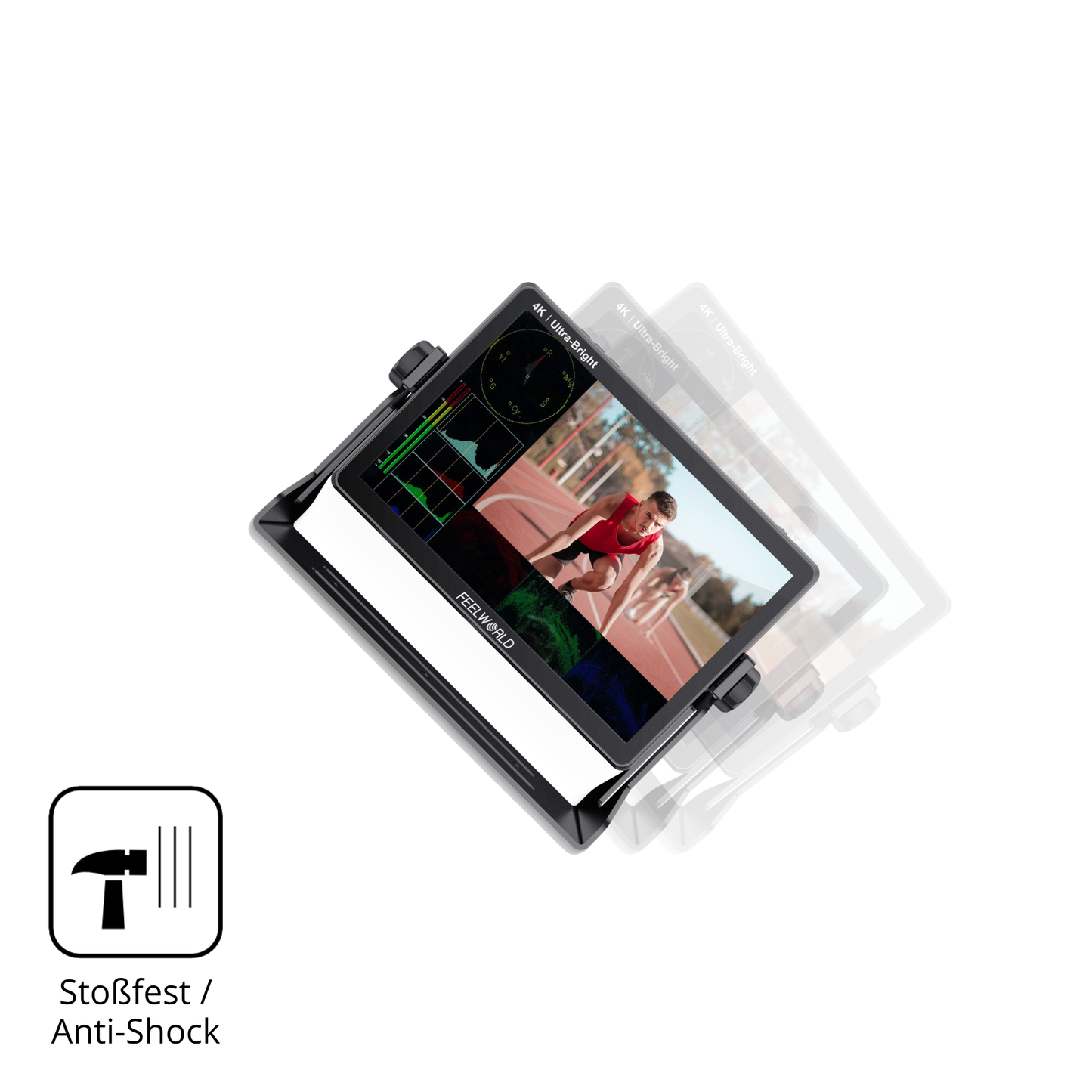 Schutz gegen Kratzer auf dem Feelworld LUT 11H 10.1 Zoll Glas durch Schlüssel, Stöße gegen die Tischkante oder Stürze