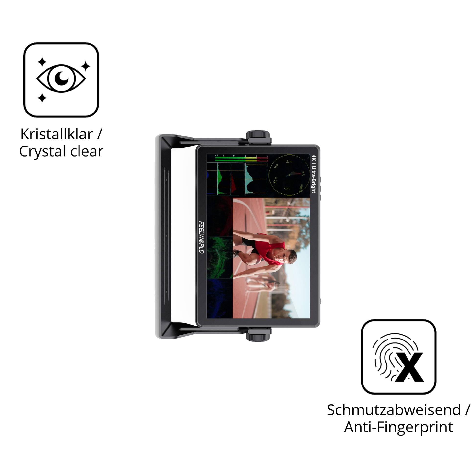 Flexible TPU-Folie passend zugeschnitten für Feelworld LUT 11H 10.1 Zoll, vollständige Abdeckung