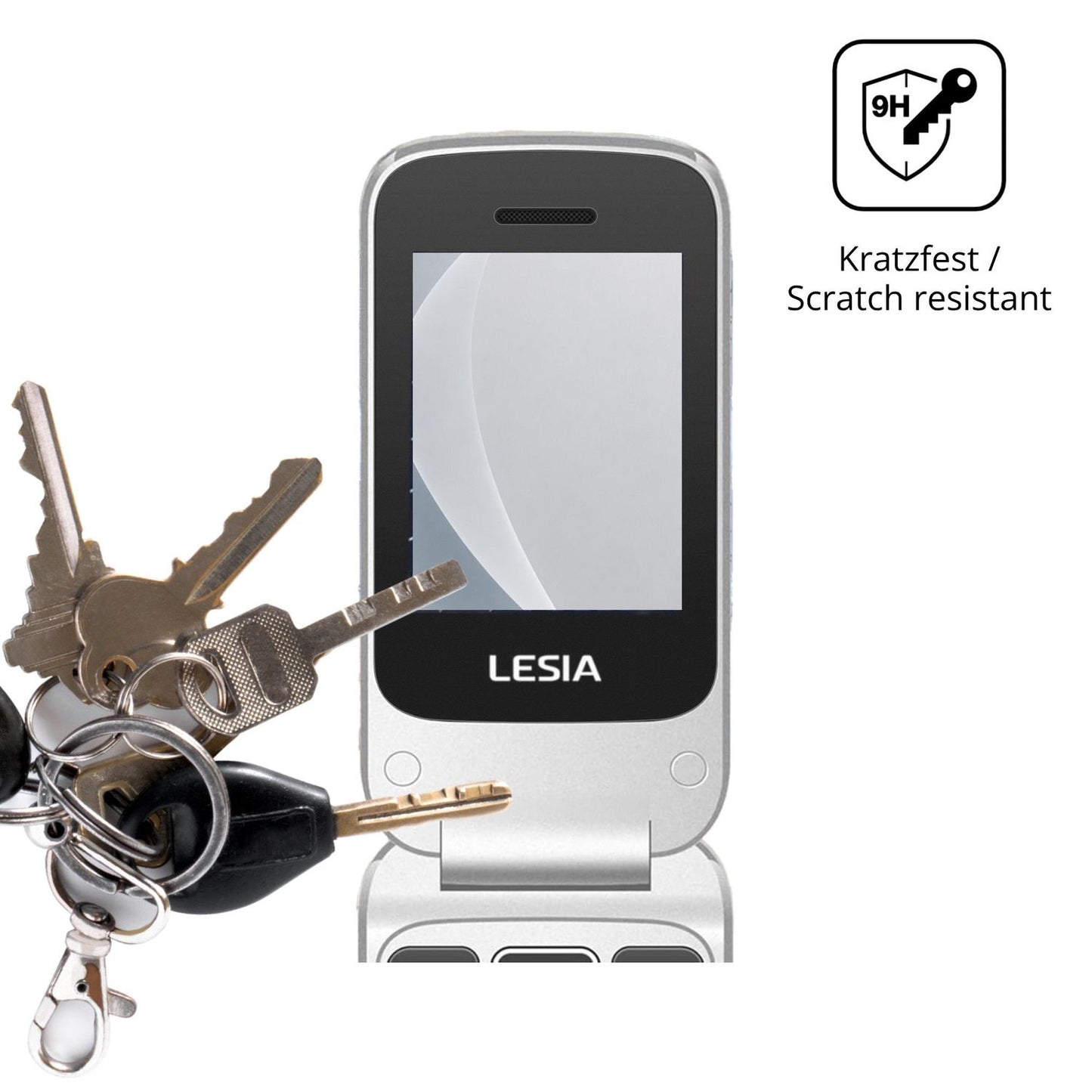 dipos Displayschutz für FEGA Flip Senior 2, mattierte Oberfläche, robuste Festigkeit und perfekte Passform