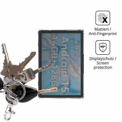 dipos Displayschutz für FEONAL D106A 10 Zoll, mattierte Oberfläche, Blickschutzfilter und perfekter Passform