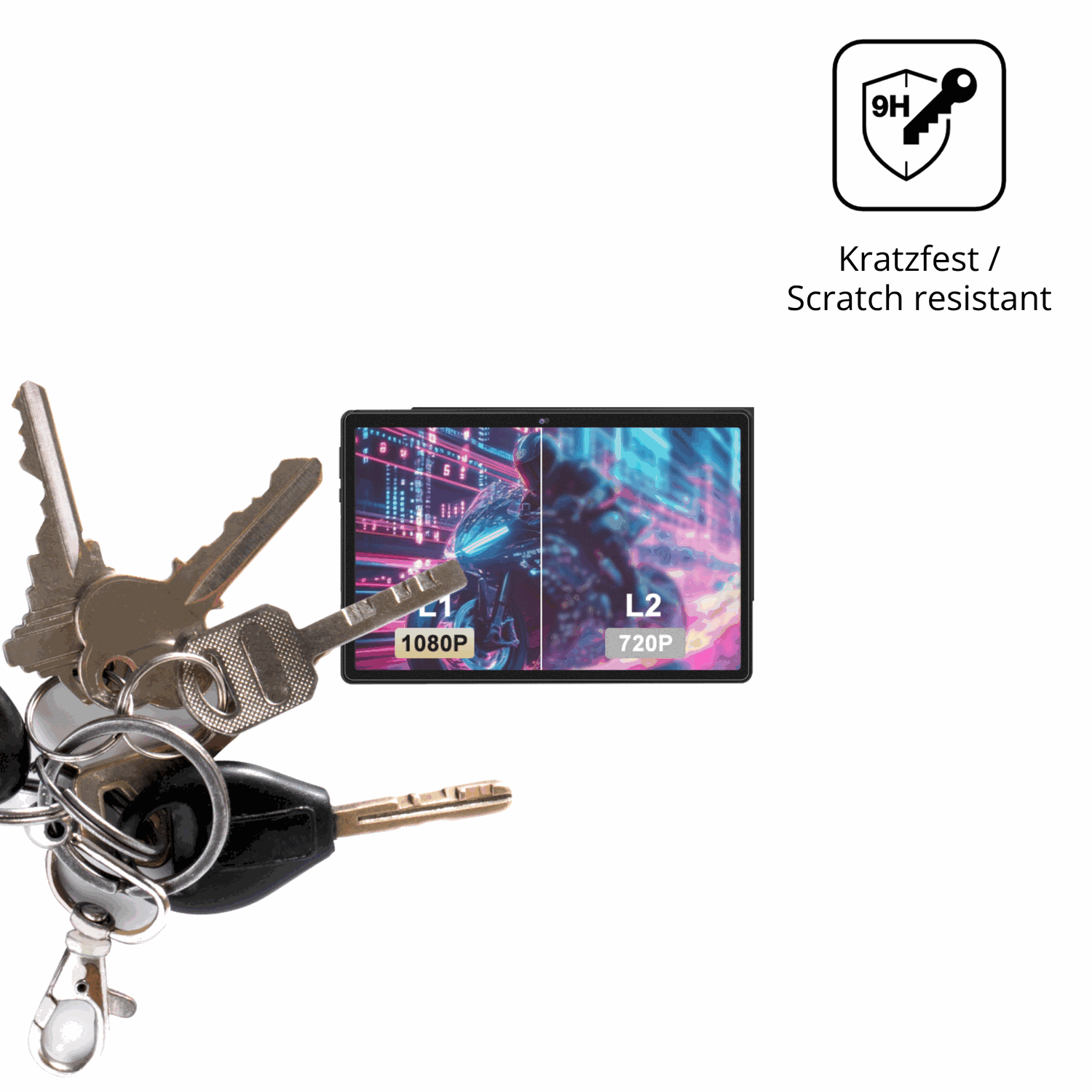 dipos Displayschutz für fezawio F11 10.1, mattierte Oberfläche, robuste Festigkeit und perfekte Passform