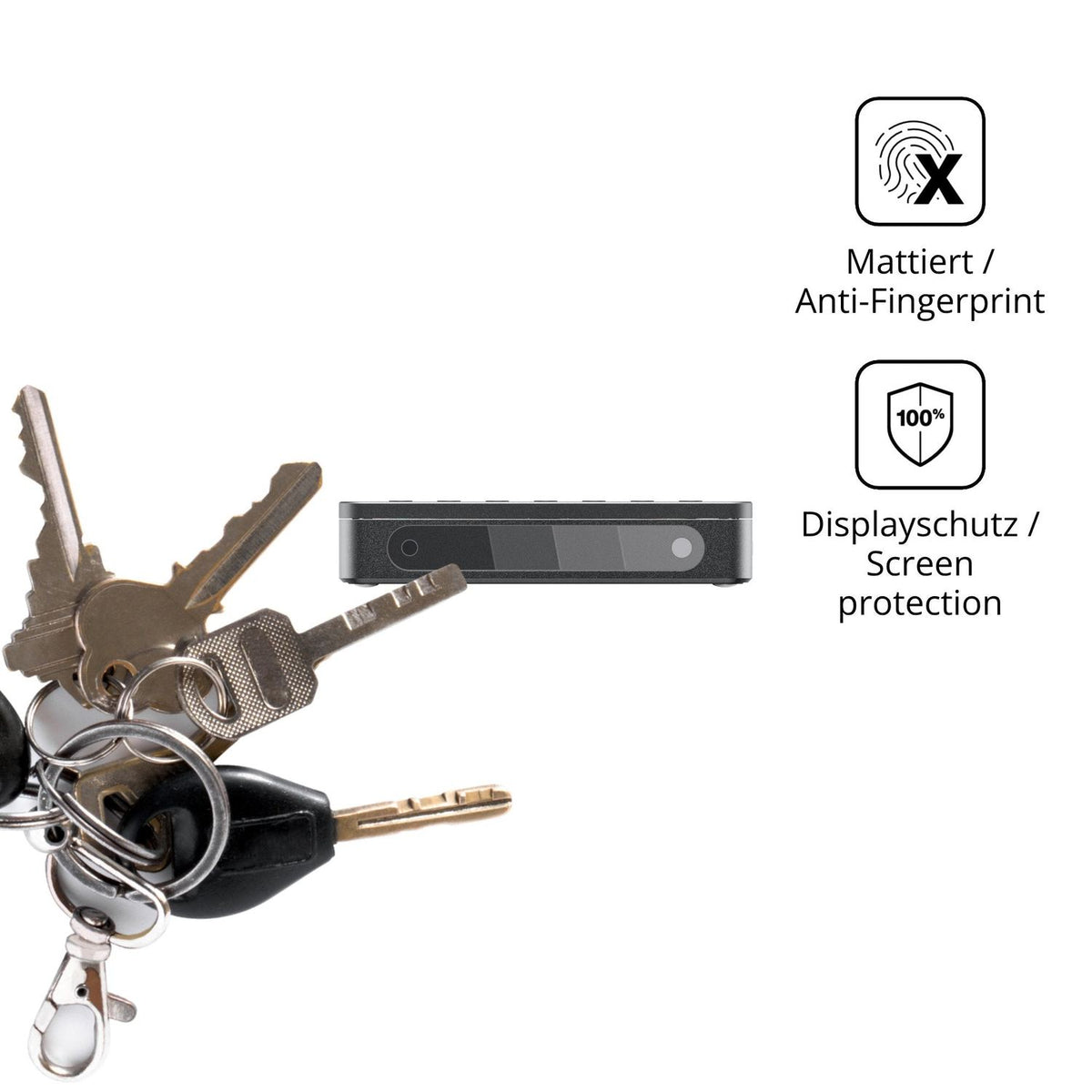 dipos Displayschutz für FiiO DM13 BT, mattierte Oberfläche, Blickschutzfilter und perfekter Passform