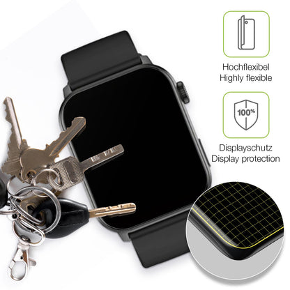 dipos Displayschutz für Fireboltt Ninja Bell, transparente Oberfläche, perfekte Passform auch für die Rundungen