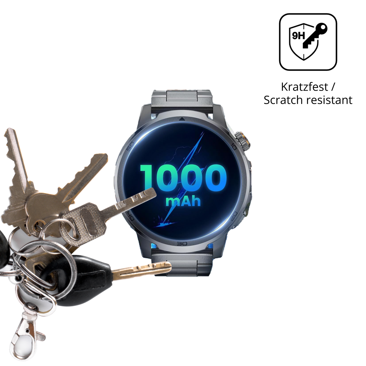 dipos Displayschutz für FITFLEX EF19, transparente Oberfläche, perfekte Passform auch für die Rundungen