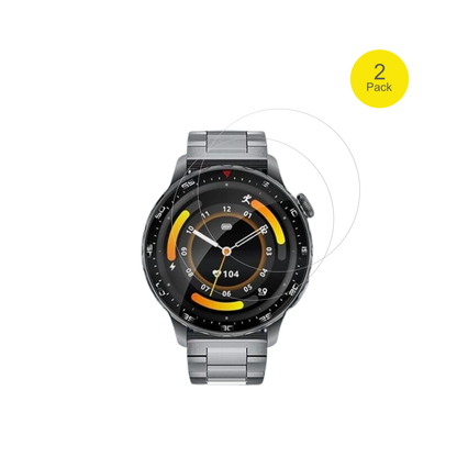 FITFLEX1.43 Zoll Smartwatch mit aufgebrachter dipos Displayschutzfolie, glasklare Darstellung ohne Einschränkungen