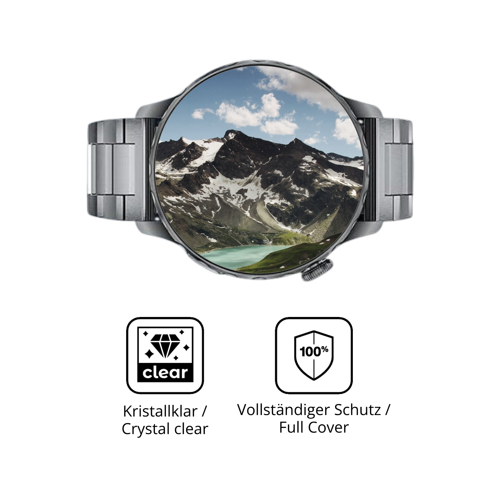 Dünne und klare Folie passend zugeschnitten für FITFLEX 1.43 Zoll Smartwatch