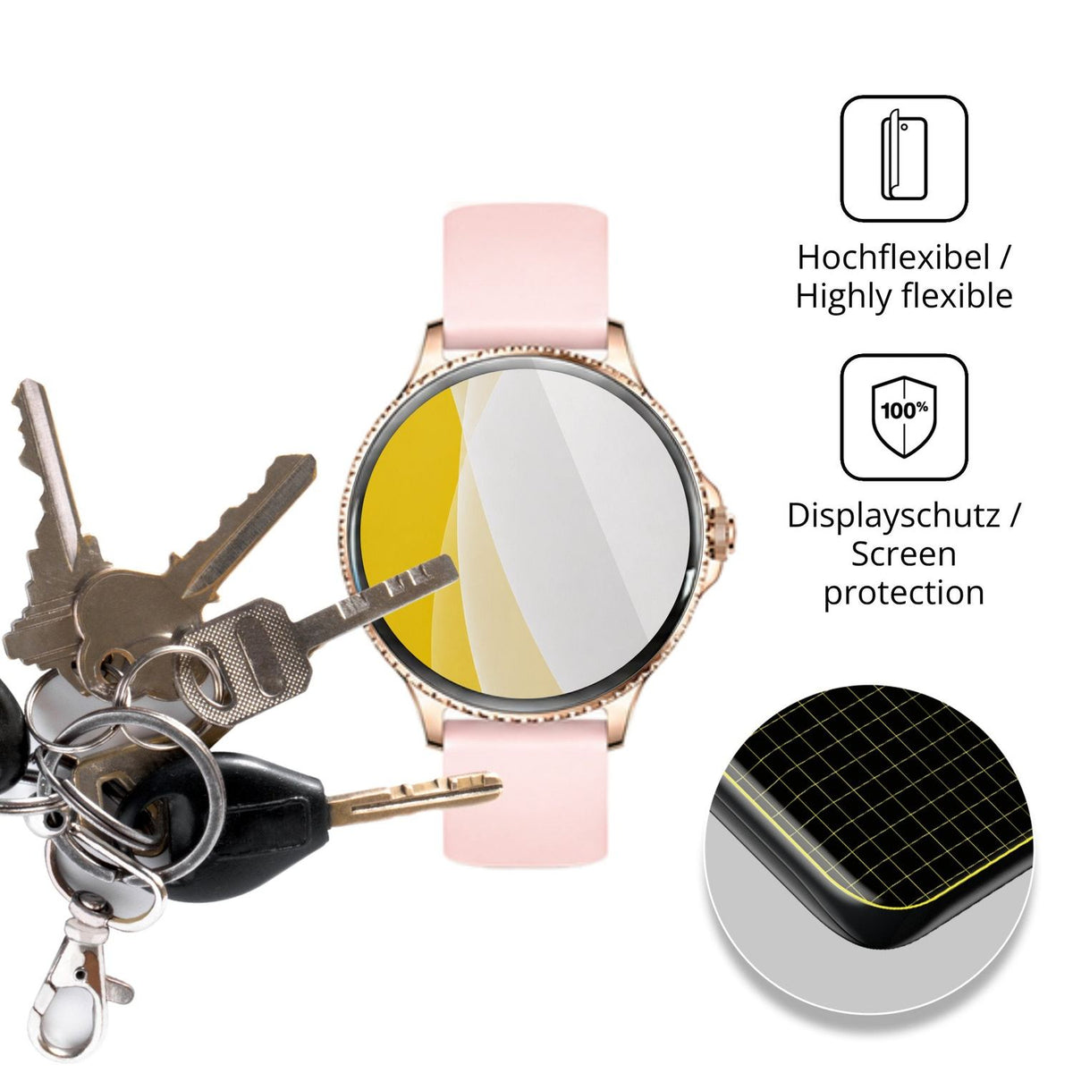 dipos Displayschutz für Fitonme I225, transparente Oberfläche, geringe Dicke und perfekte Passform