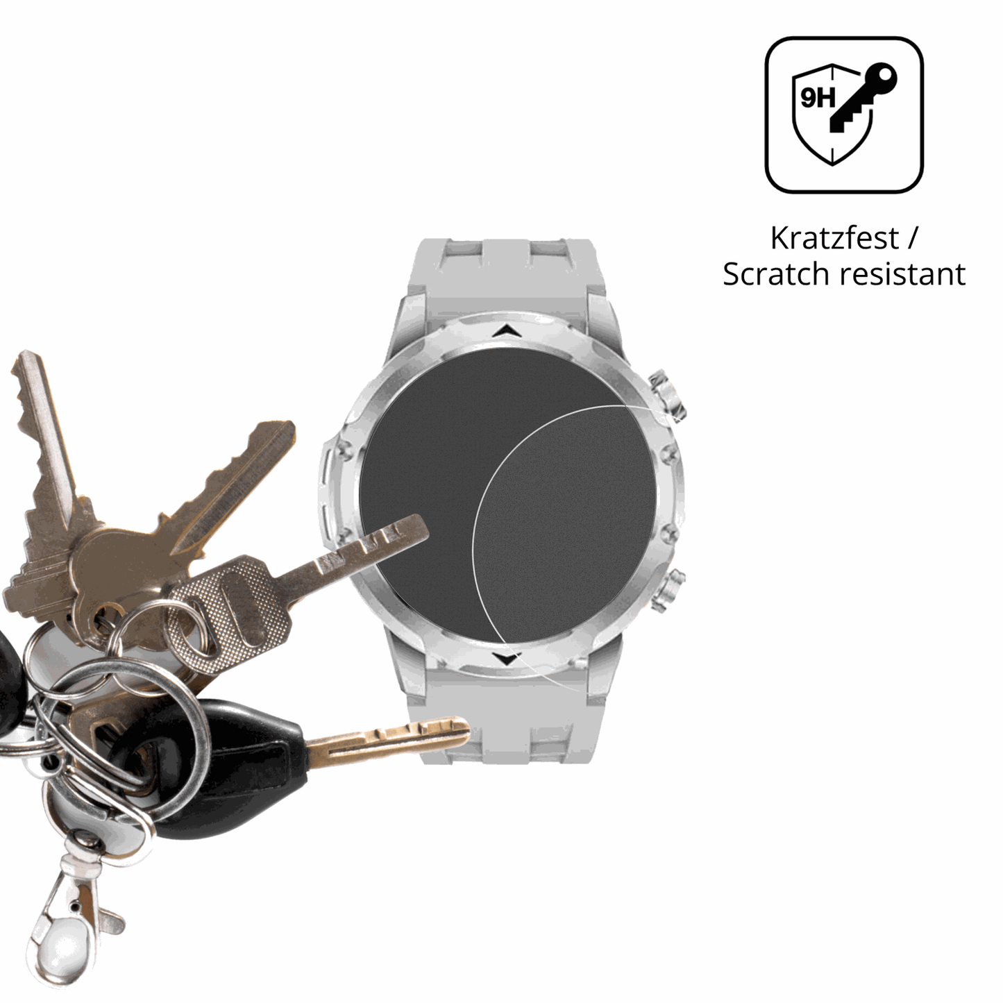 dipos Displayschutz für FitVigor Smartwatch 1.53 Zoll, mattierte Oberfläche, robuste Festigkeit und perfekte Passform