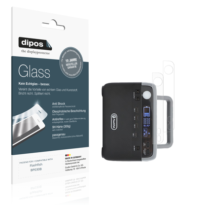 Matte Displayschutzfolie von dipos passend für Flashfish BP030B, 9H kratzfest und blasenfrei montiert