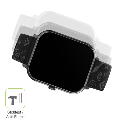 Schutz gegen Kratzer auf dem Abyx FIT Touch 3 1.83 Zoll Glas durch Schlüssel, Stöße gegen die Tischkante oder Stürze
