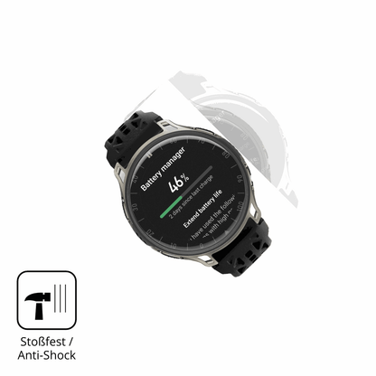Schutz gegen Kratzer auf dem Amazfit Cheetah 2 Pro Glas durch Schlüssel, Stöße gegen die Tischkante oder Stürze