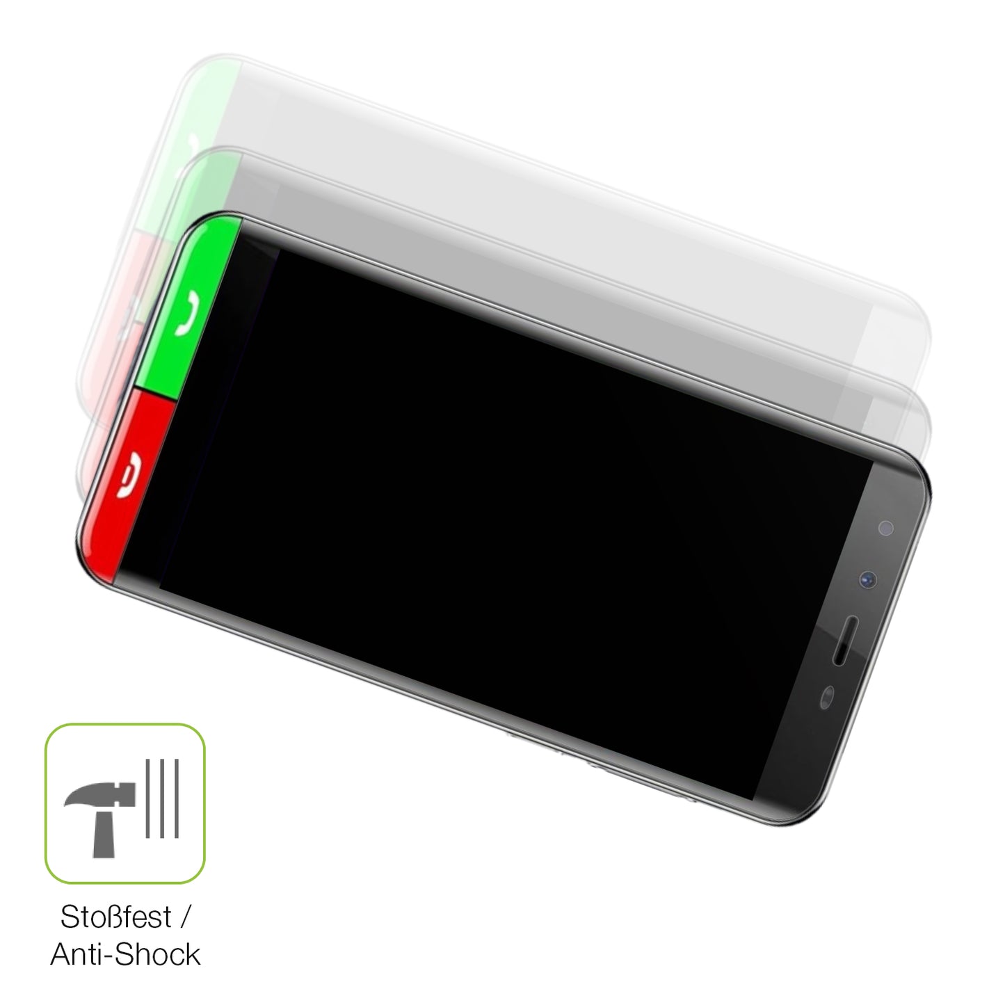 Schutz gegen Kratzer auf dem Artfone Smart 500 Glas durch Schlüssel, Stöße gegen die Tischkante oder Stürze