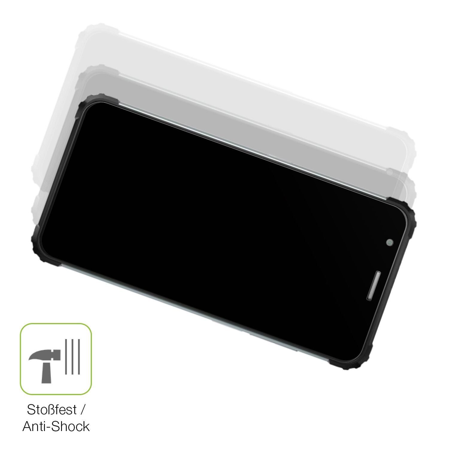 Schutz gegen Kratzer auf dem Blackview BV6600E Glas durch Schlüssel, Stöße gegen die Tischkante oder Stürze