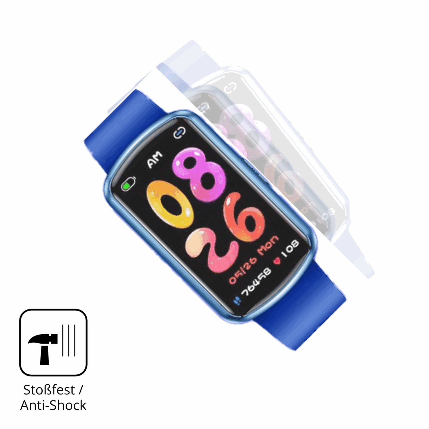 Schutz gegen Kratzer auf dem Cantaos Kids Smartwatch 1.47 Zoll Glas durch Schlüssel, Stöße gegen die Tischkante oder Stürze