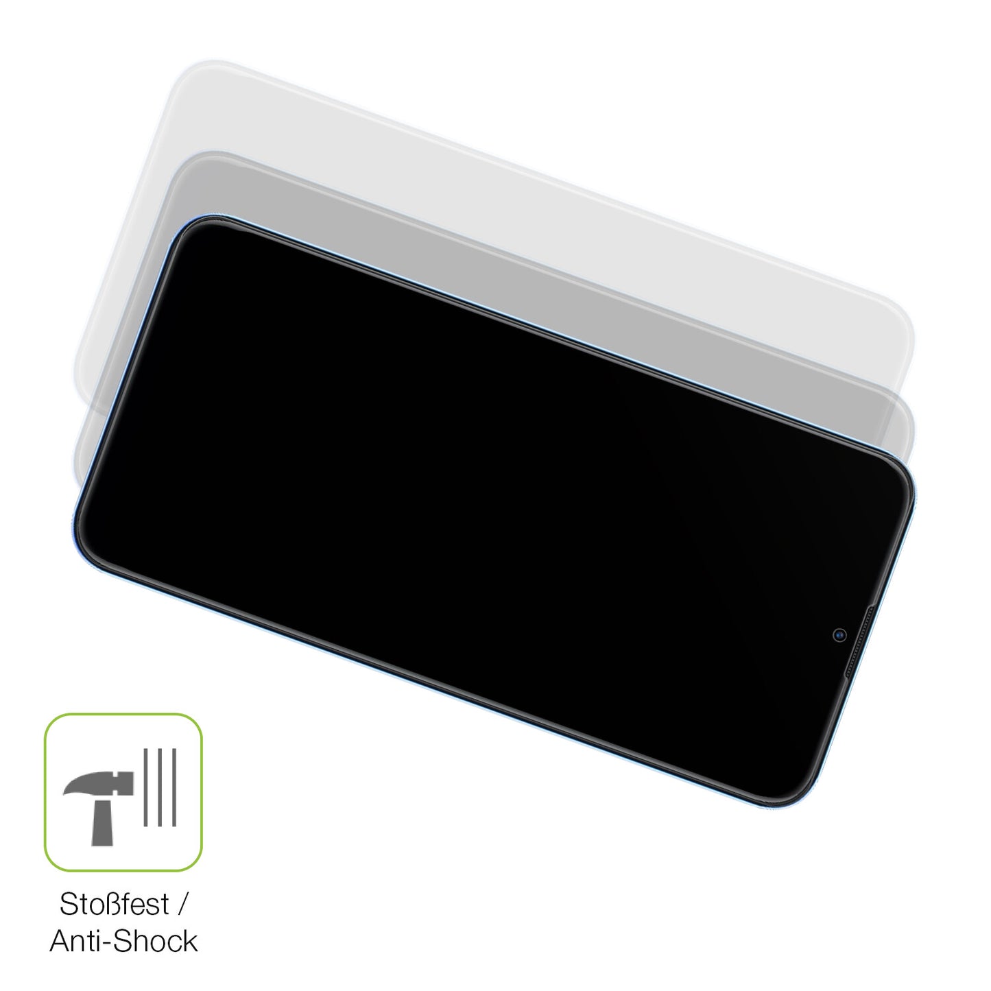 Schutz gegen Kratzer auf dem Coolpad Cool 12A Glas durch Schlüssel, Stöße gegen die Tischkante oder Stürze