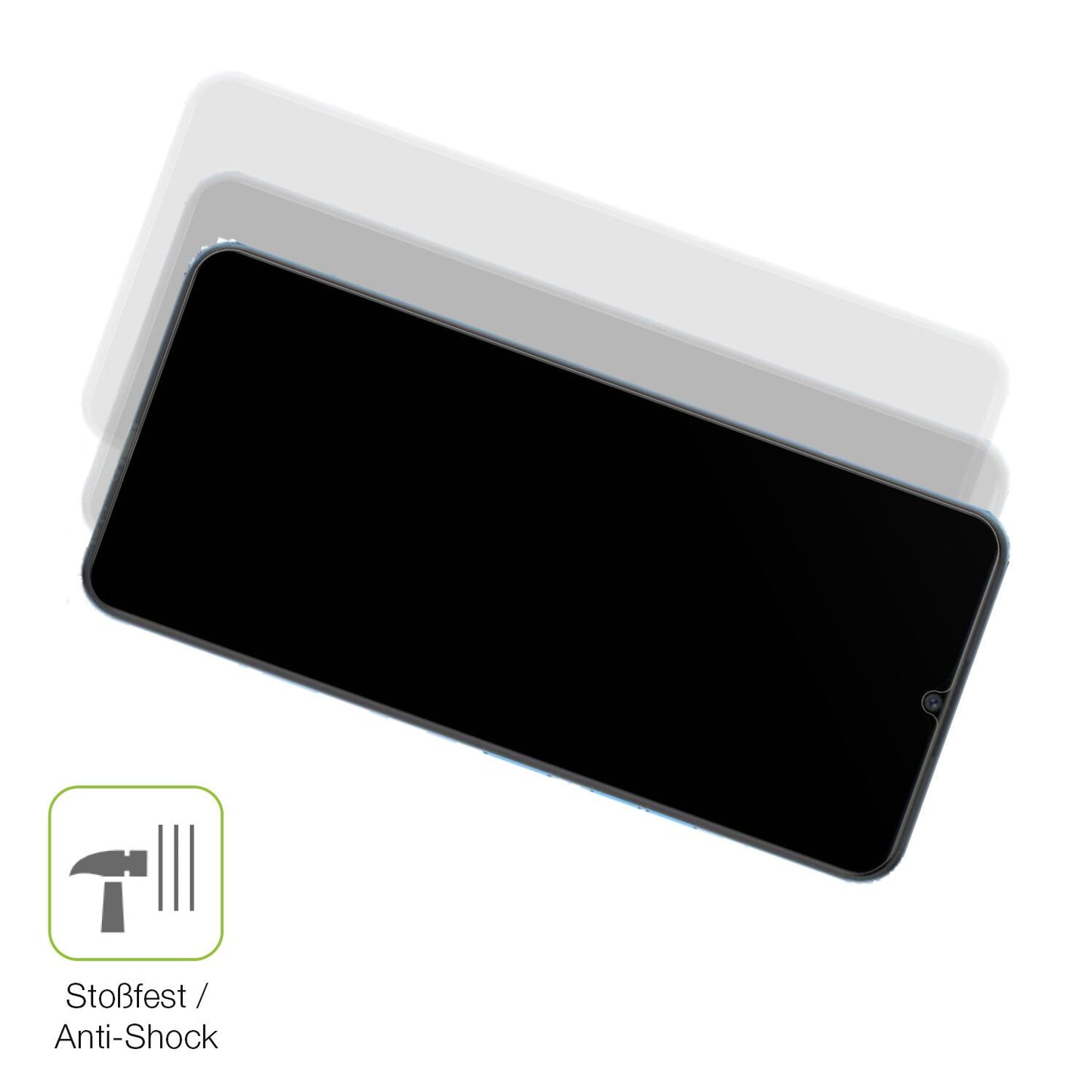 Schutz gegen Kratzer auf dem Coolpad Cool 20s Glas durch Schlüssel, Stöße gegen die Tischkante oder Stürze