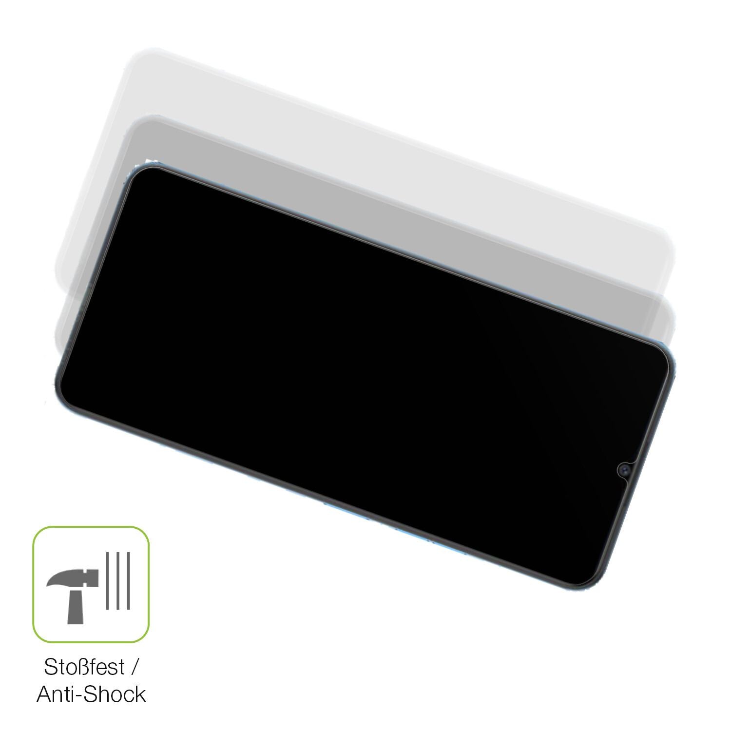 Schutz gegen Kratzer auf dem Coolpad Cool 20s Glas durch Schlüssel, Stöße gegen die Tischkante oder Stürze