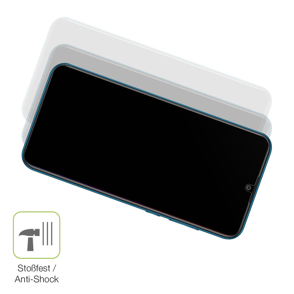 Schutz gegen Kratzer auf dem Coolpad Cool 5 Glas durch Schlüssel, Stöße gegen die Tischkante oder Stürze
