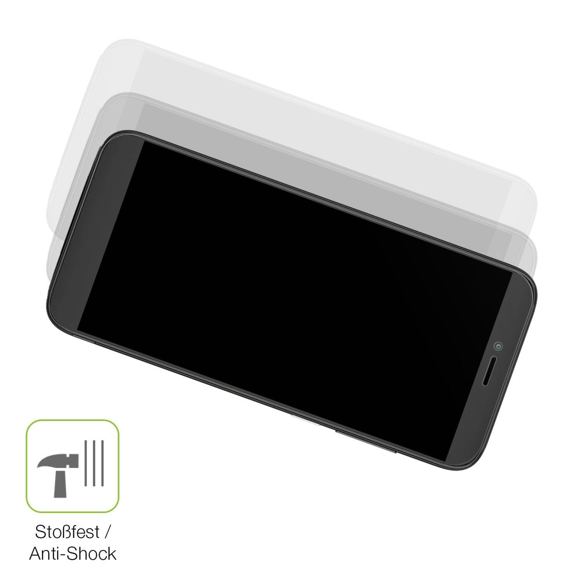 Schutz gegen Kratzer auf dem Coolpad Legacy SR Glas durch Schlüssel, Stöße gegen die Tischkante oder Stürze