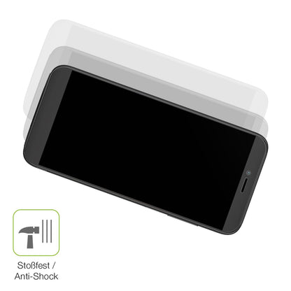 Schutz gegen Kratzer auf dem Coolpad Legacy SR Glas durch Schlüssel, Stöße gegen die Tischkante oder Stürze