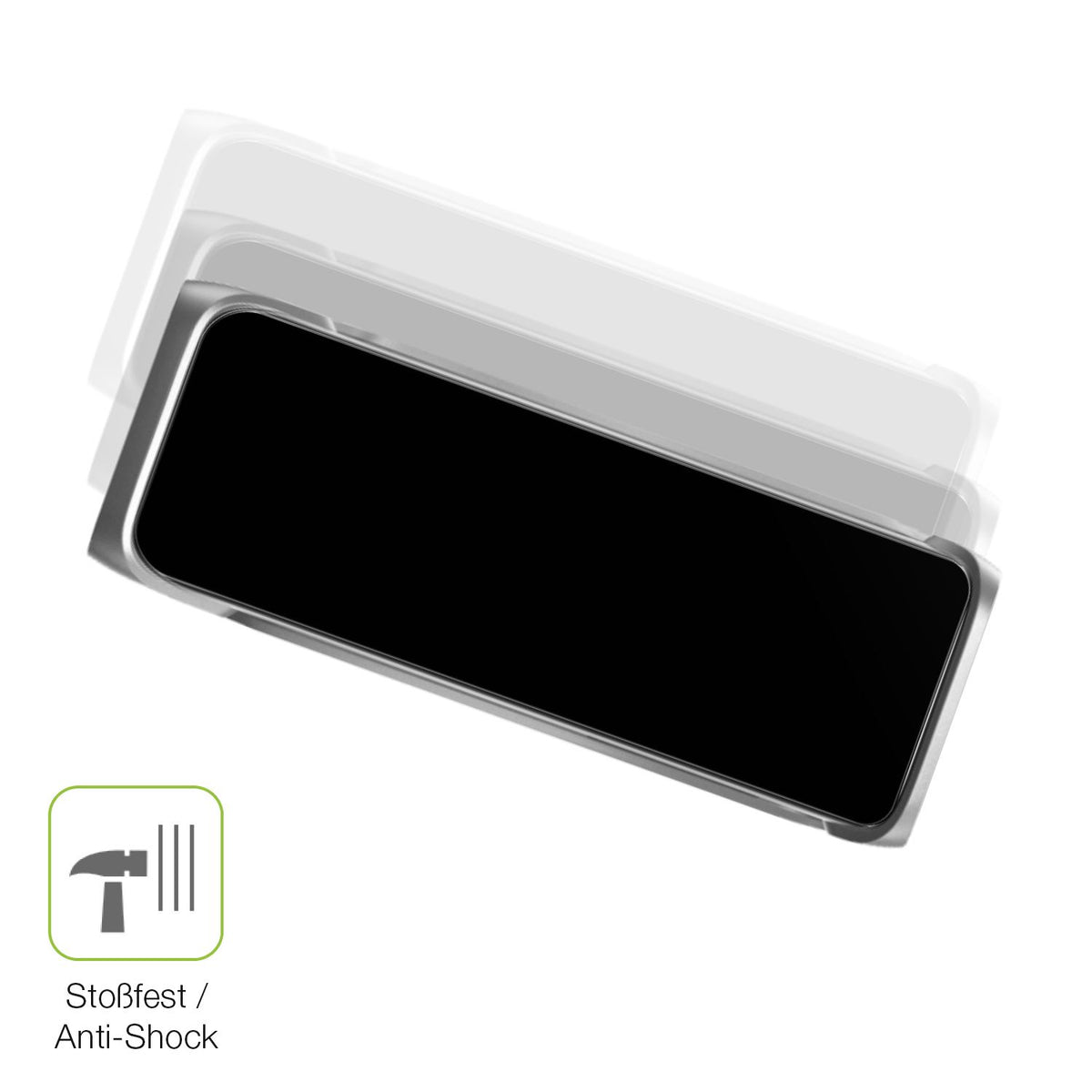 Schutz gegen Kratzer auf dem EcoFlow Rapid Pro X Glas durch Schlüssel, Stöße gegen die Tischkante oder Stürze