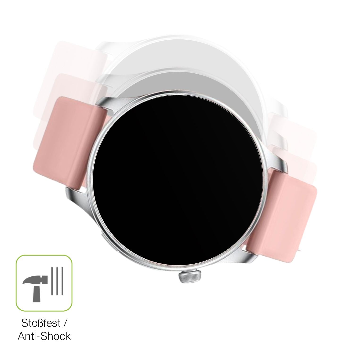Schutz gegen Kratzer auf dem Fempoin T10 Pro 1.43 Zoll Glas durch Schlüssel, Stöße gegen die Tischkante oder Stürze