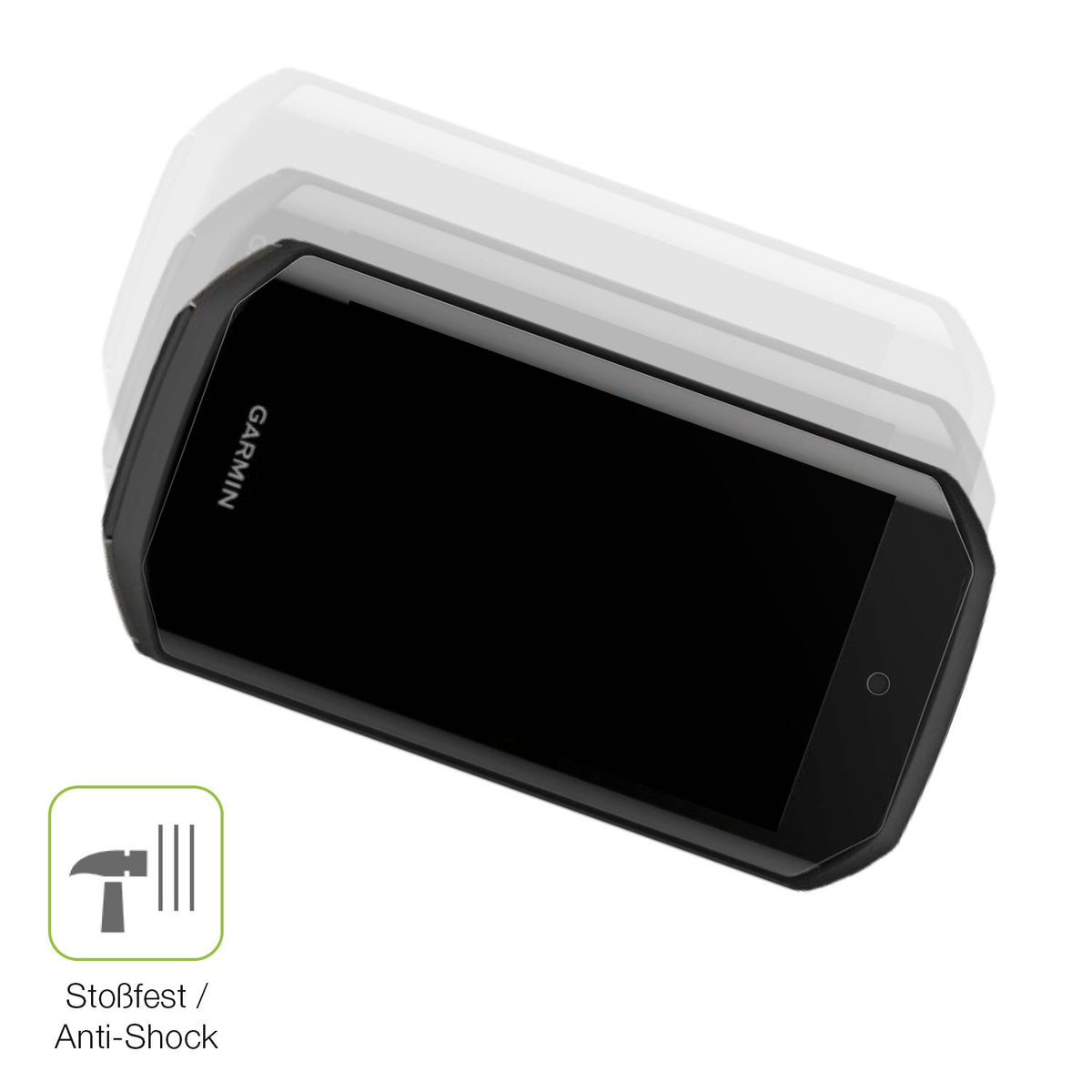 Schutz gegen Kratzer auf dem Garmin Edge 1050 Glas durch Schlüssel, Stöße gegen die Tischkante oder Stürze