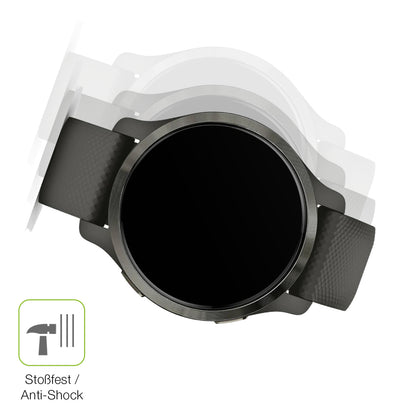 Schutz gegen Kratzer auf dem Garmin Venu 2s Glas durch Schlüssel, Stöße gegen die Tischkante oder Stürze