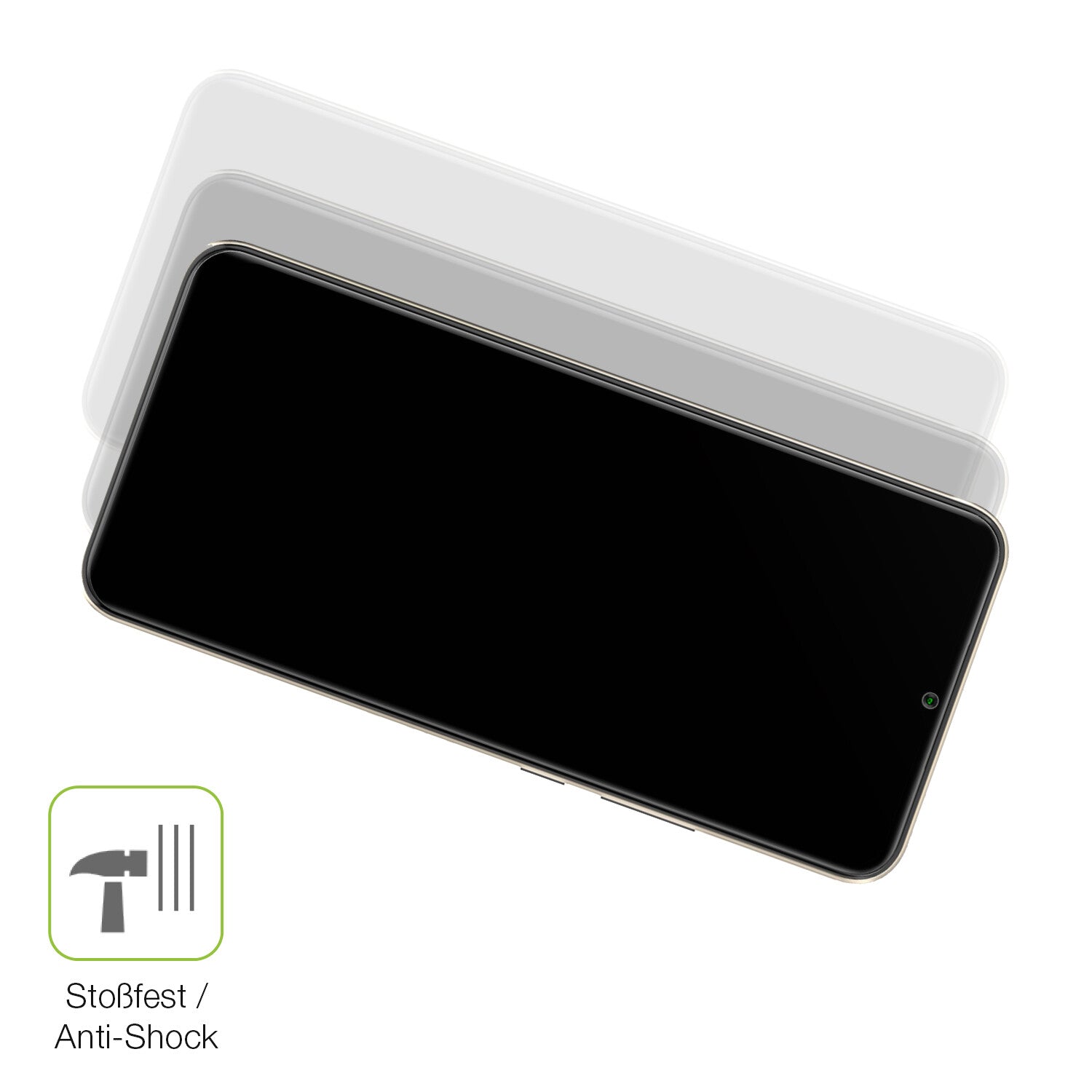 Schutz gegen Kratzer auf dem General Mobile GM22 Glas durch Schlüssel, Stöße gegen die Tischkante oder Stürze