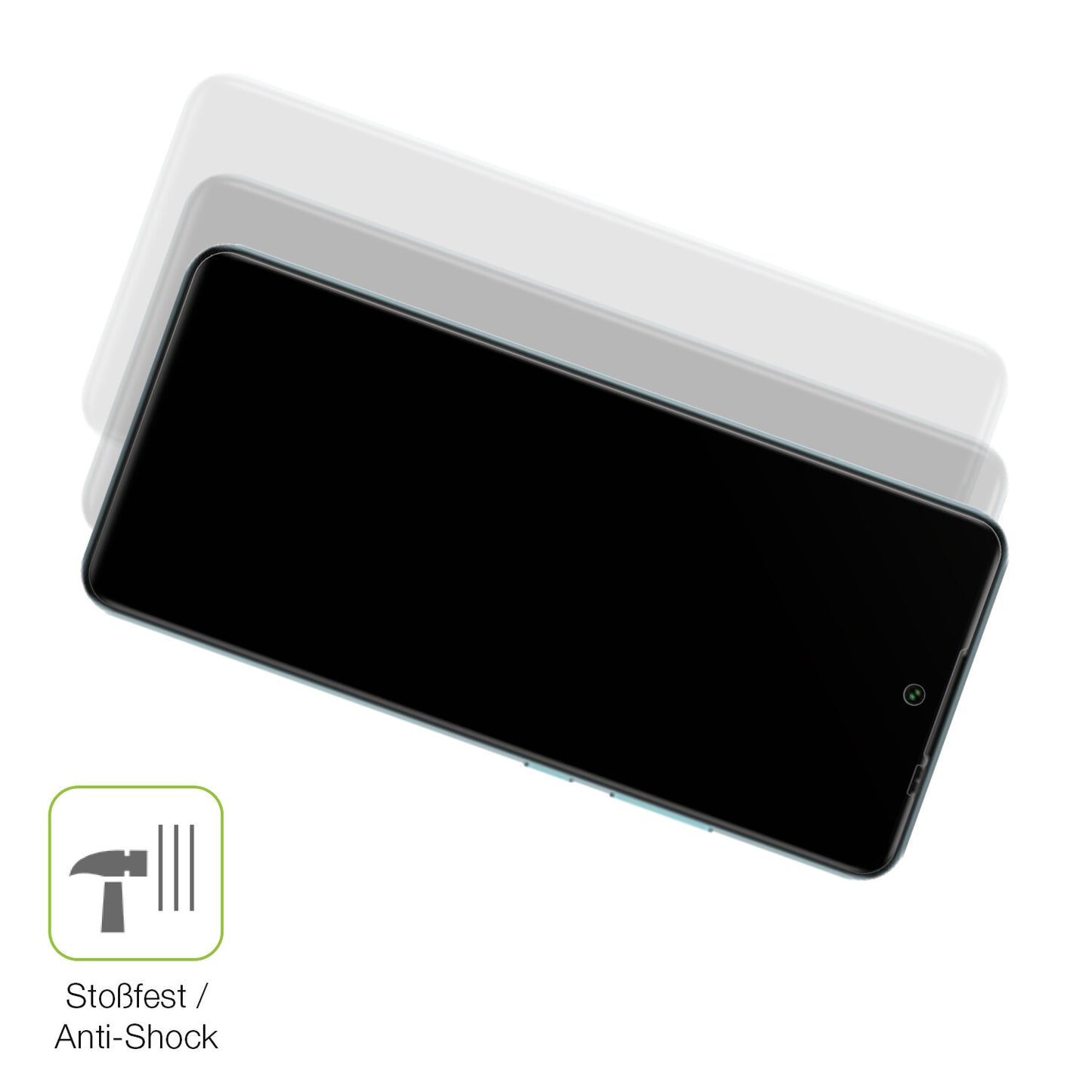 Schutz gegen Kratzer auf dem General Mobile GM22 Plus Glas durch Schlüssel, Stöße gegen die Tischkante oder Stürze