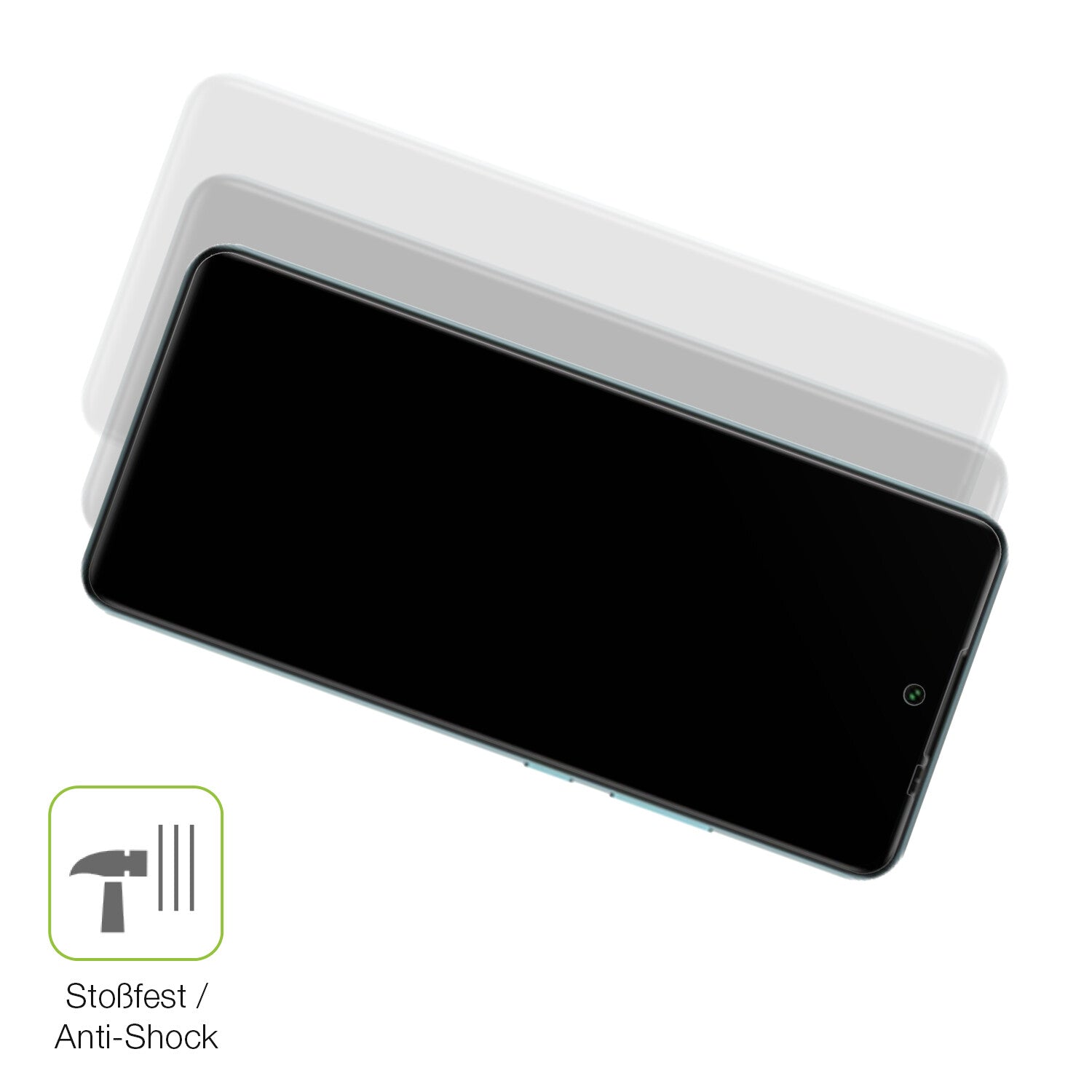 Schutz gegen Kratzer auf dem General Mobile GM22 Plus Glas durch Schlüssel, Stöße gegen die Tischkante oder Stürze