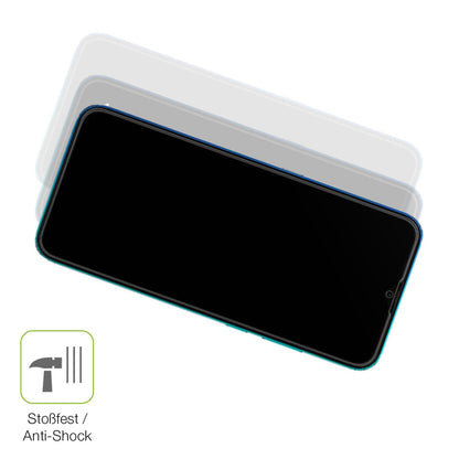 Schutz gegen Kratzer auf dem Hisense E60 Lite Glas durch Schlüssel, Stöße gegen die Tischkante oder Stürze