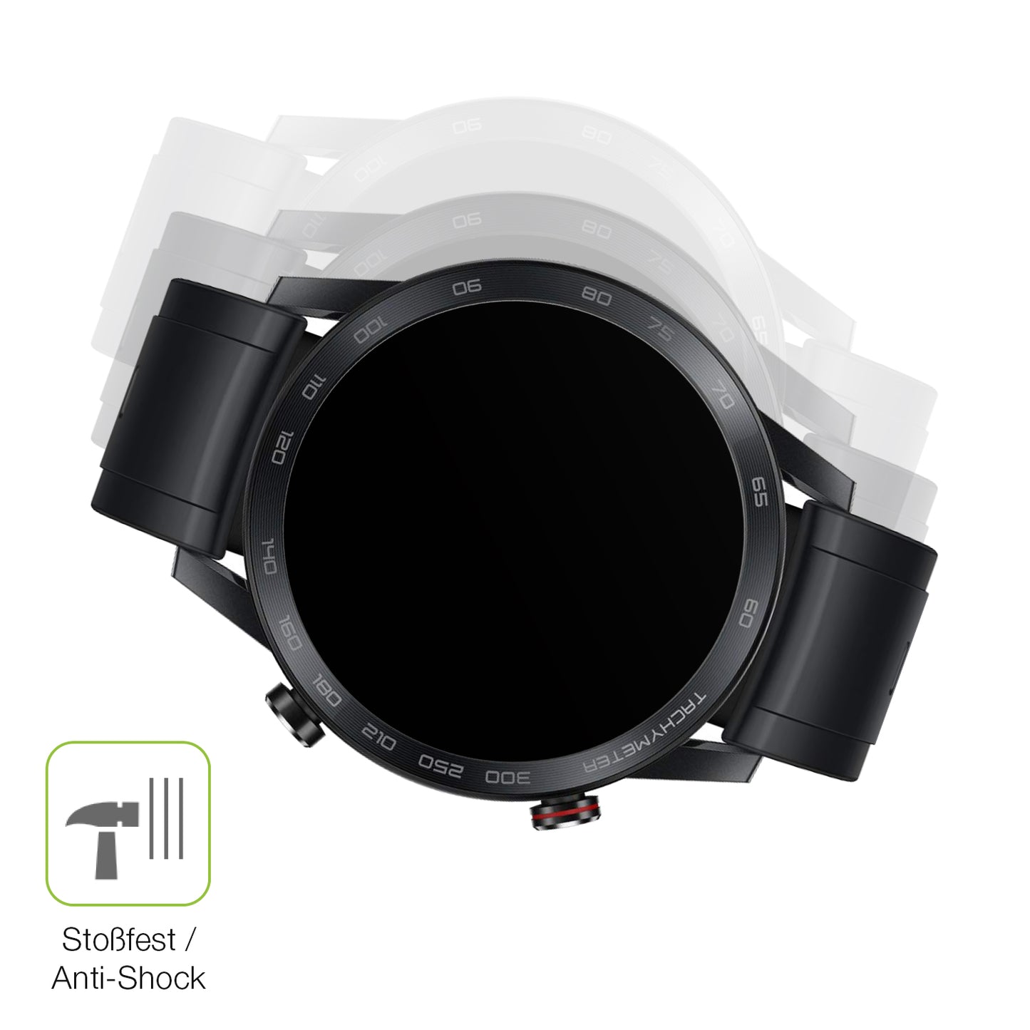 Schutz gegen Kratzer auf dem Honor Magic Watch 2 46mm Glas durch Schlüssel, Stöße gegen die Tischkante oder Stürze
