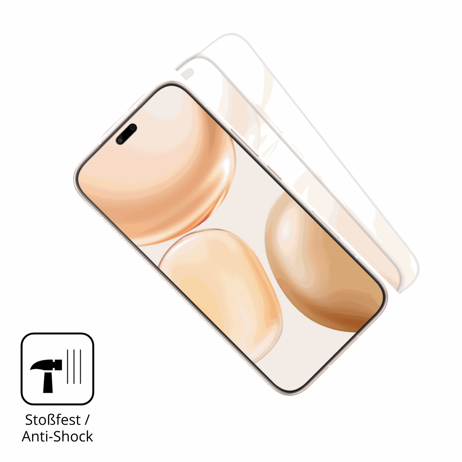 Schutz gegen Kratzer auf dem Honor Play 11 Plus Glas durch Schlüssel, Stöße gegen die Tischkante oder Stürze