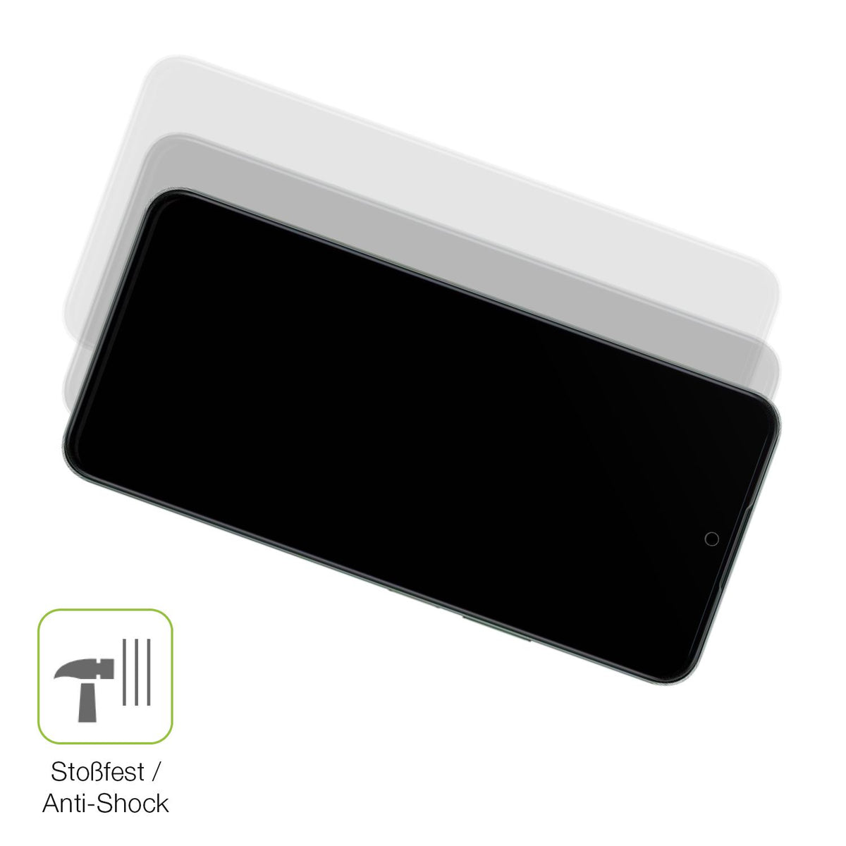 Schutz gegen Kratzer auf dem Honor Play 70 Plus Glas durch Schlüssel, Stöße gegen die Tischkante oder Stürze