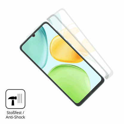 Schutz gegen Kratzer auf dem Honor X6d 5G Glas durch Schlüssel, Stöße gegen die Tischkante oder Stürze
