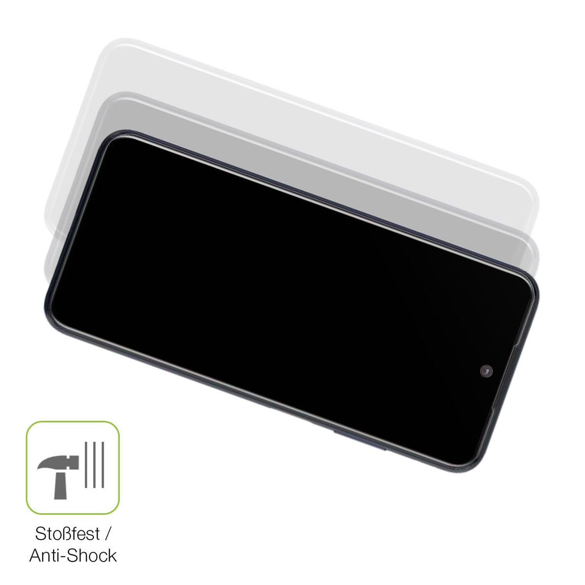 Schutz gegen Kratzer auf dem HTC Desire 21 Pro Glas durch Schlüssel, Stöße gegen die Tischkante oder Stürze