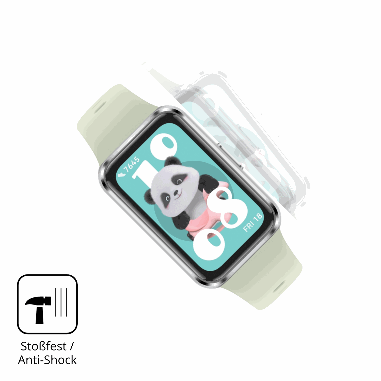 Schutz gegen Kratzer auf dem Huawei Band 11 Glas durch Schl�ssel, St��e gegen die Tischkante oder St�rze